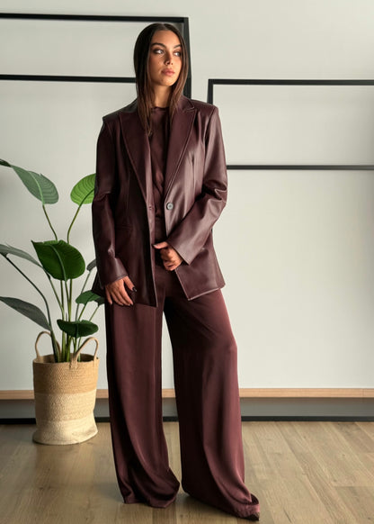 Blazer in ecopelle -KONTATTO