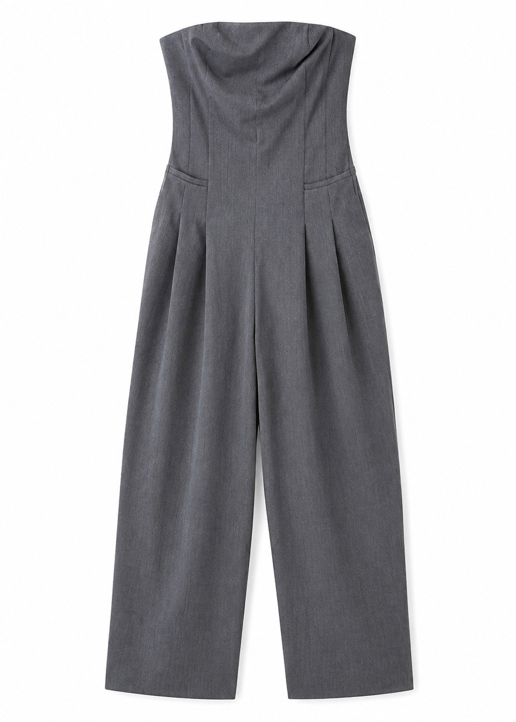 Tuta grigia gessata bustier - KONTATTO