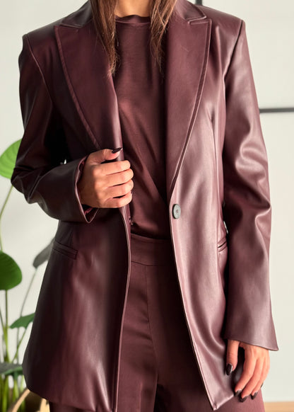 Blazer in ecopelle -KONTATTO