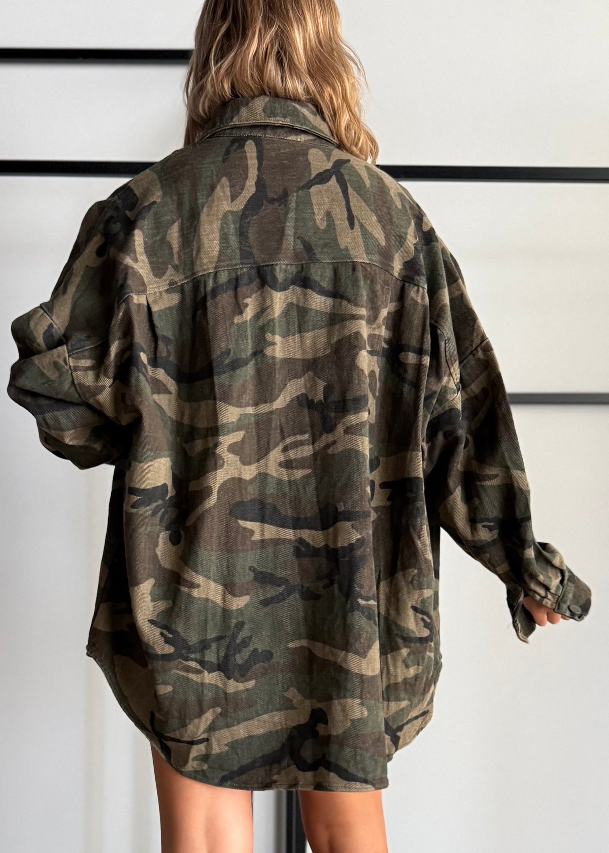 Giacca oversize camouflage