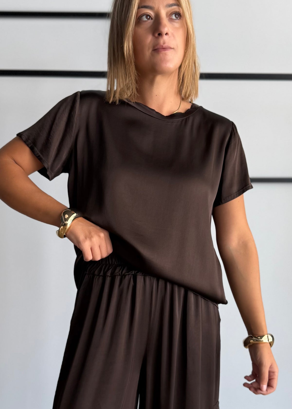 T-shirt moro in satin - ZAHJR
