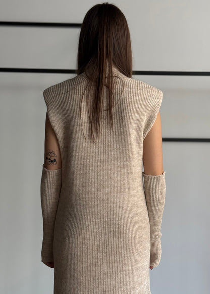 Abito KONTATTO in maglia con manicotti