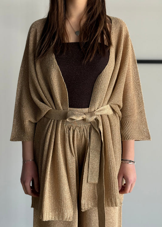Kimono KONTATTO in lurex oro