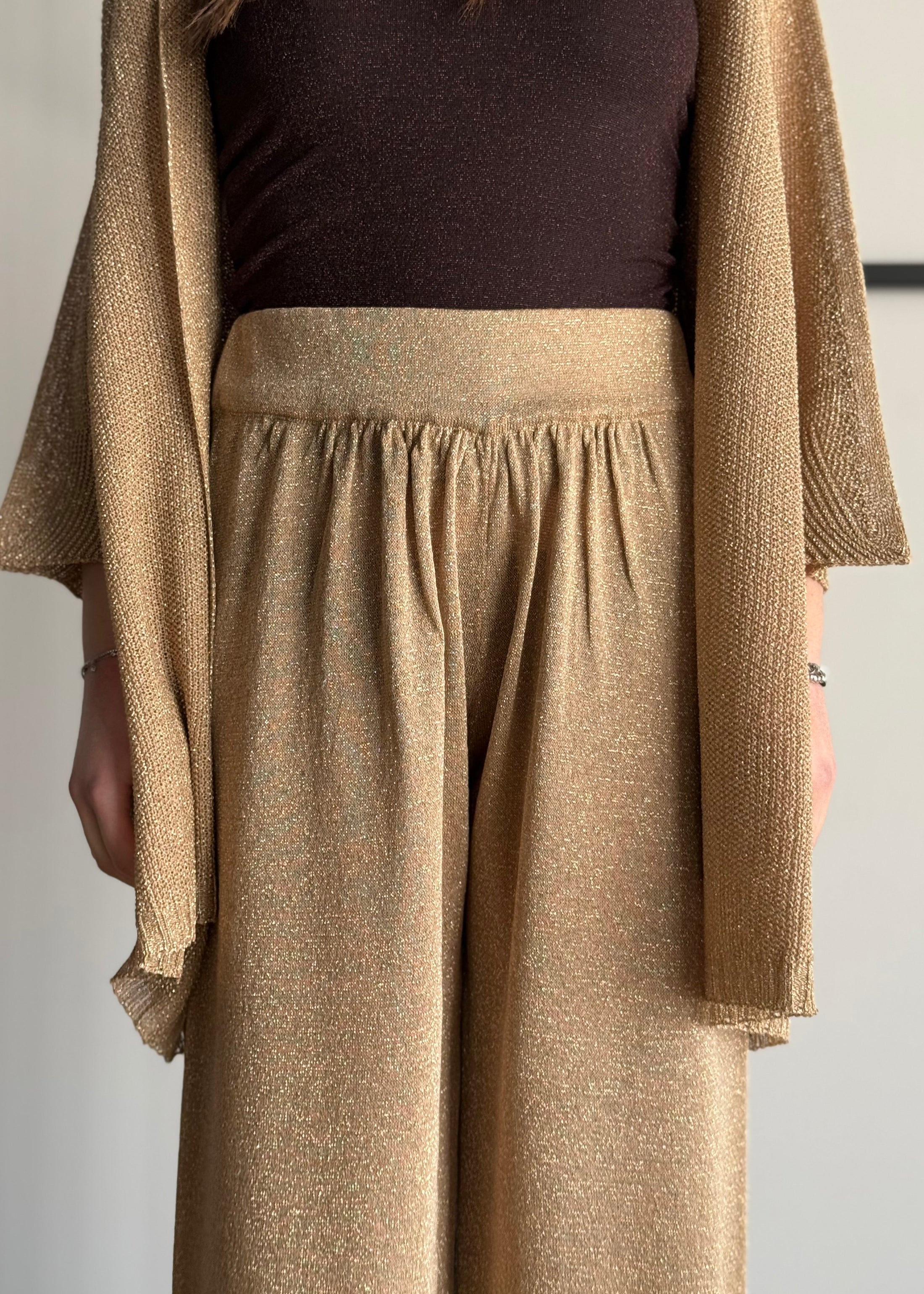 Pantalone KONTATTO in lurex oro
