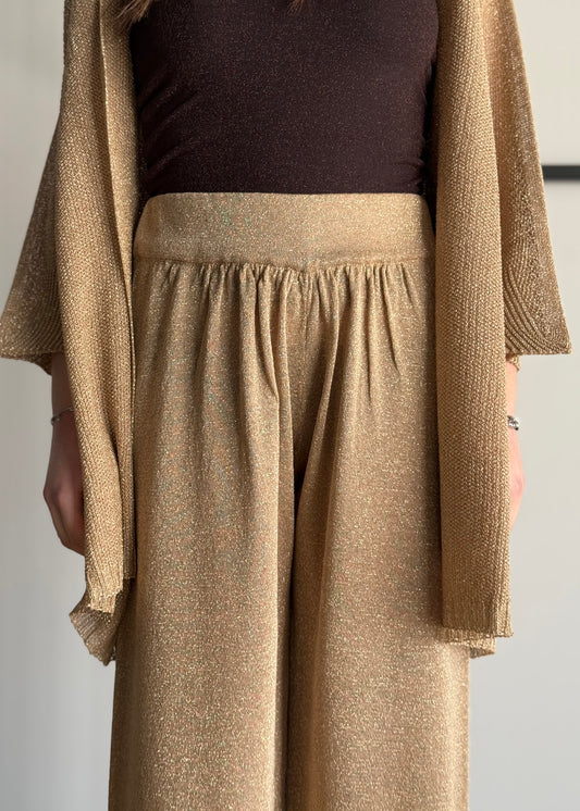Pantalone KONTATTO in lurex oro