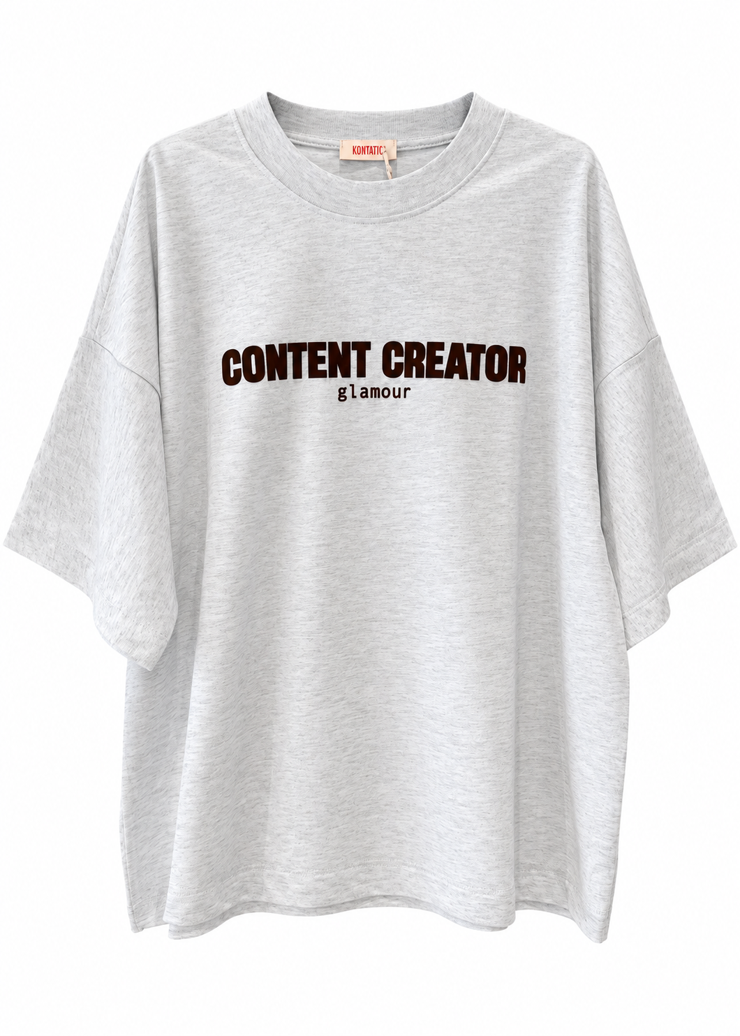 T-shirt over grigio content creator - KONTATTO