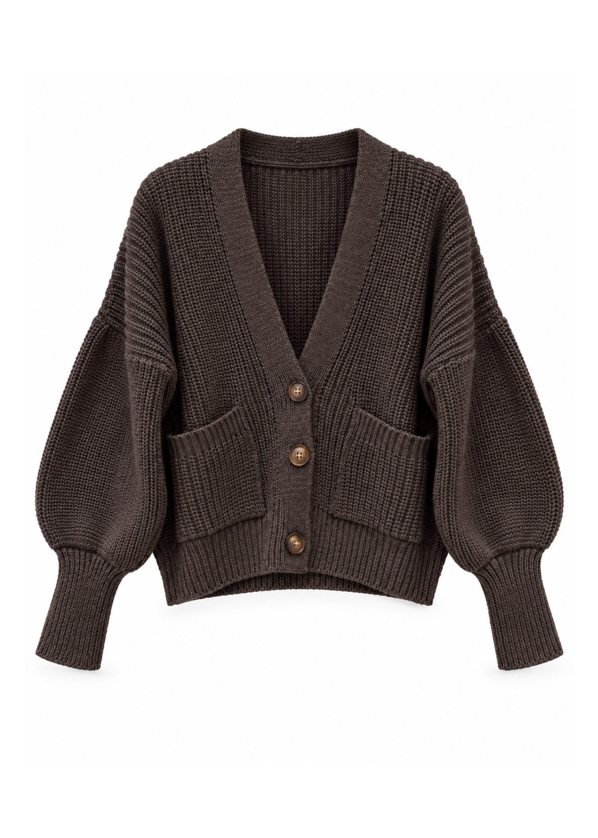 Cardigan chunky Moro con tasche - ZAHJR