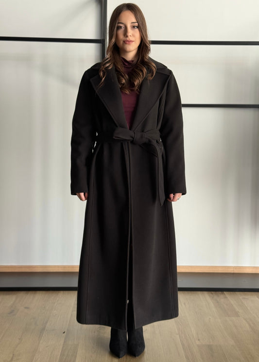 Cappotto lungo ZAHJR con cintura