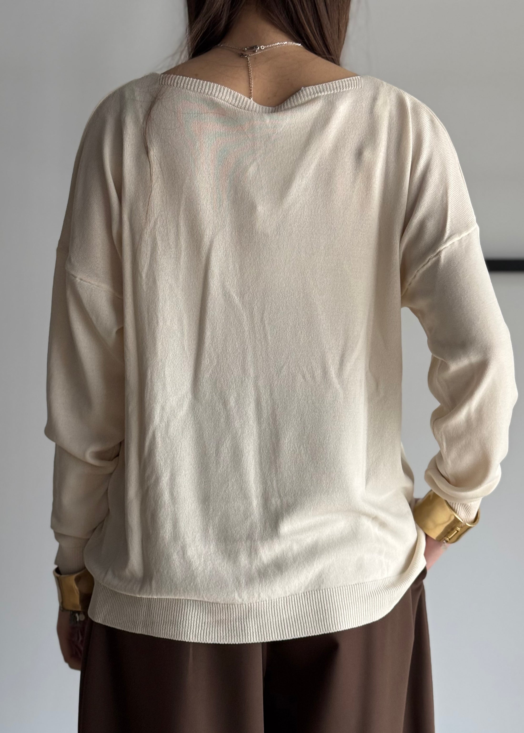 Maglia ZAHJR girocollo latte