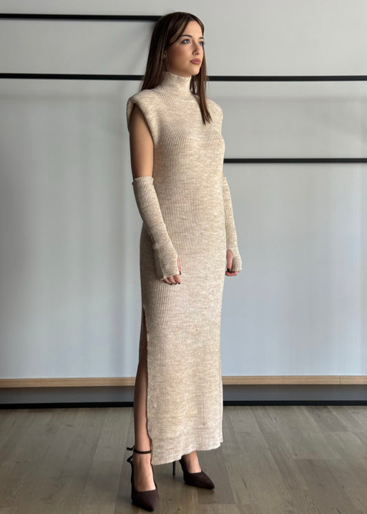 Abito KONTATTO in maglia con manicotti