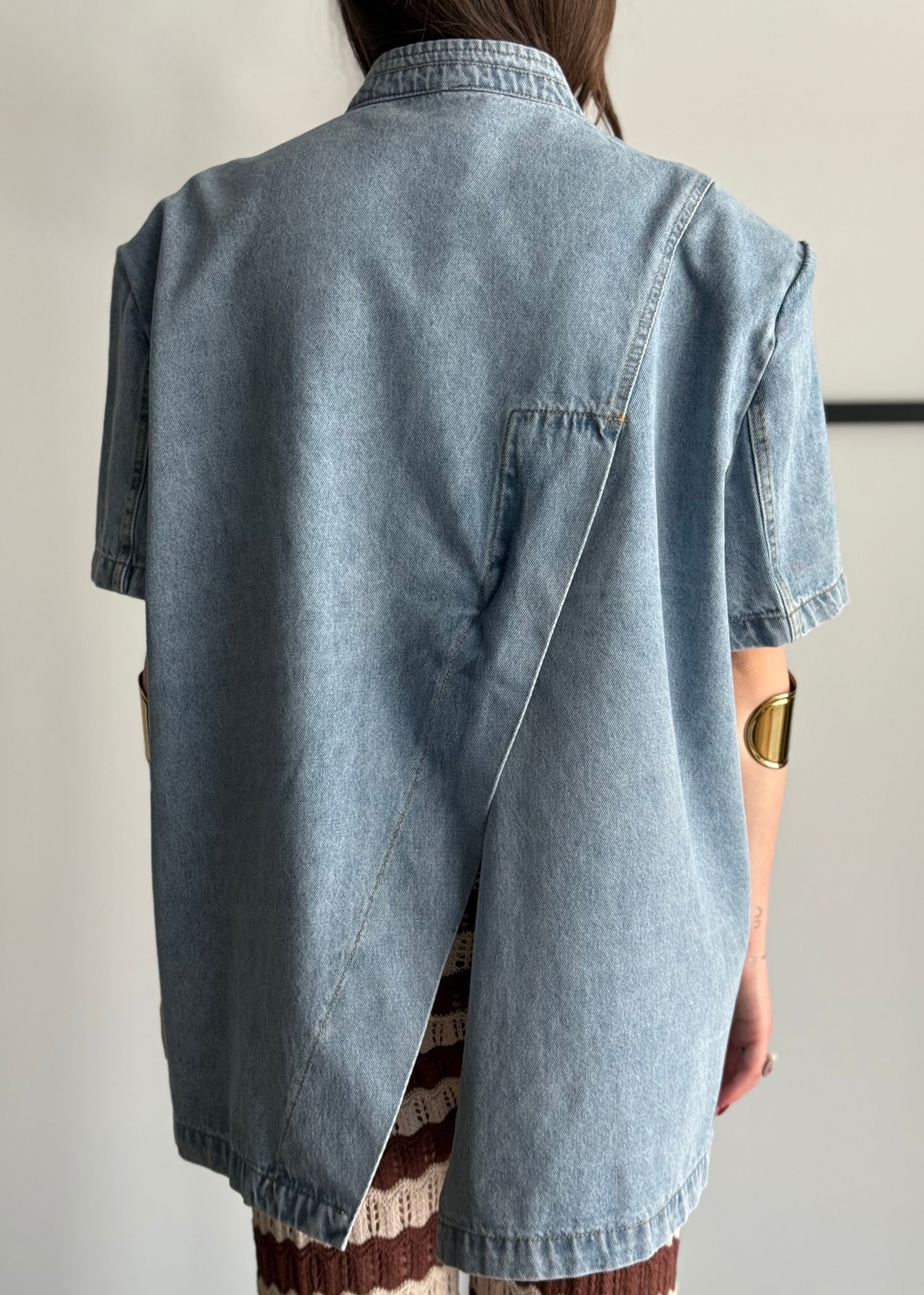Giacca THEVICE denim asimmetrica