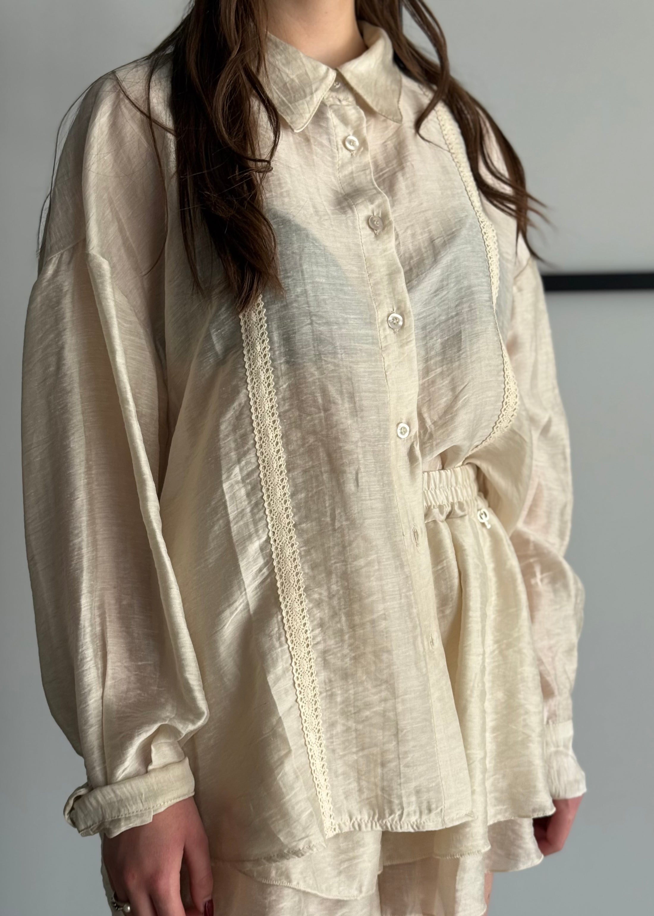 Camicia PHILIALOFT con inserti in crochet