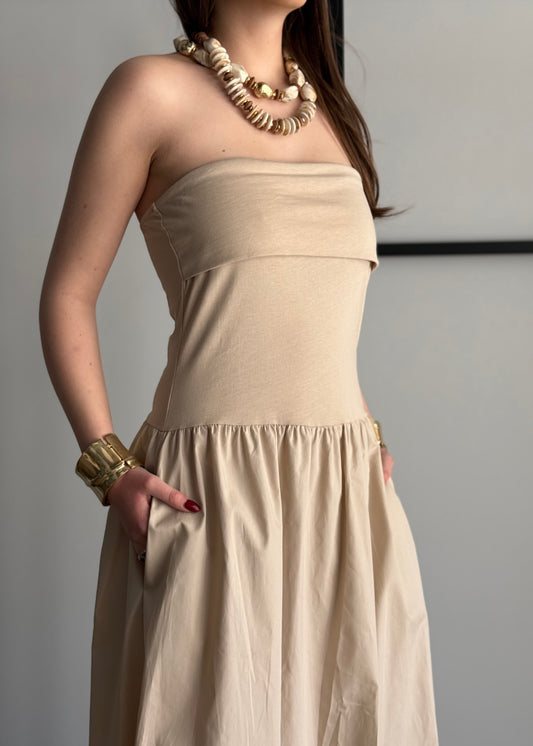 Abito lungo PHILIALOFT beige