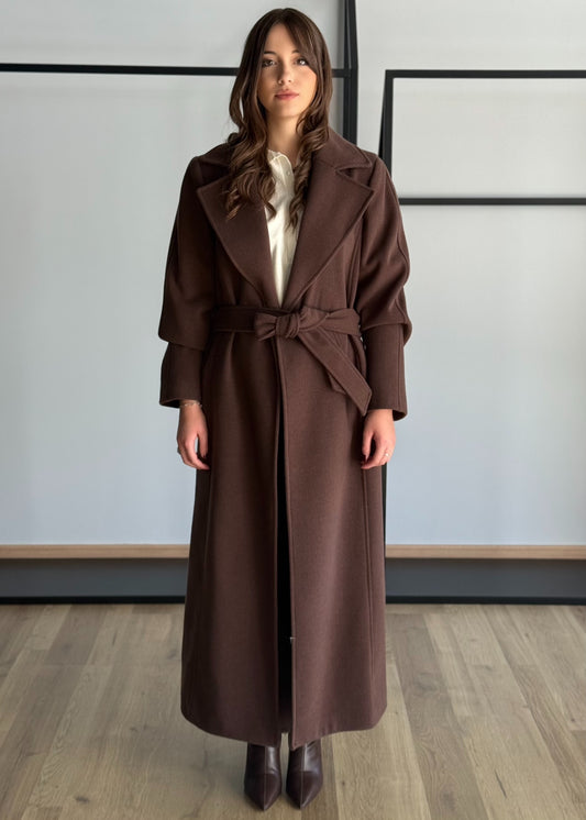 Cappotto lungo con cintura -ZAHJR