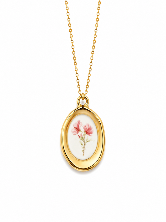 Collana fiori rosa