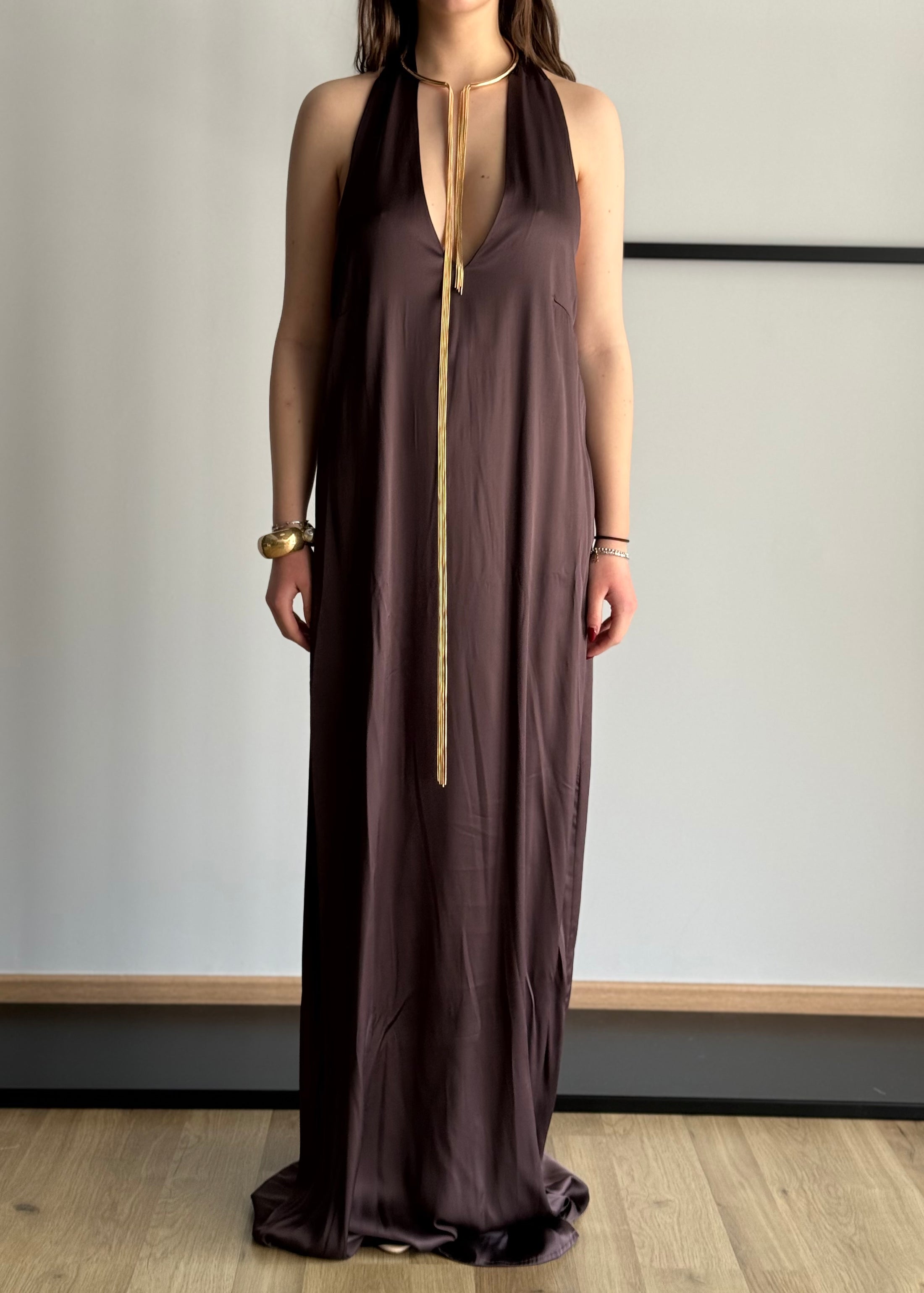 Abito lungo KONTATTO con scollo halter