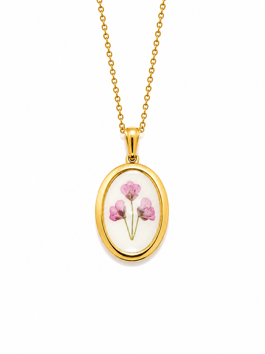 Collana fiori lilla
