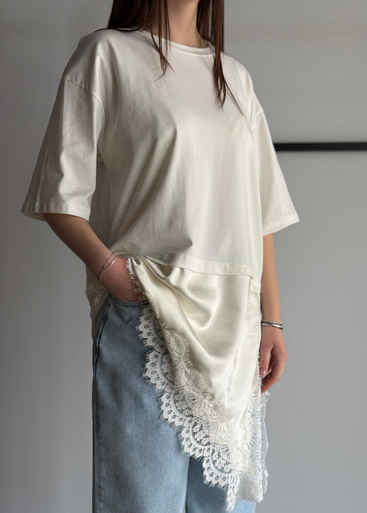 T-shirt THEVICE con dettaglio pizzo