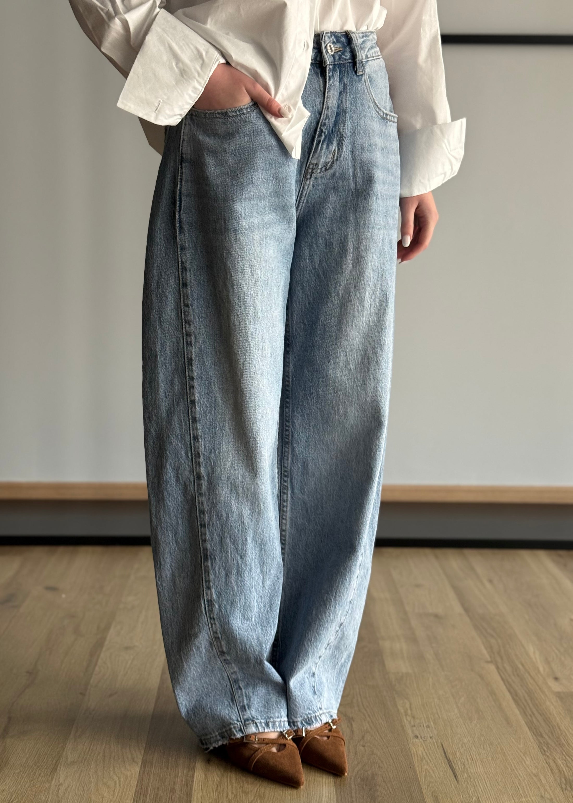 Jeans THEVICE barrel vita alta