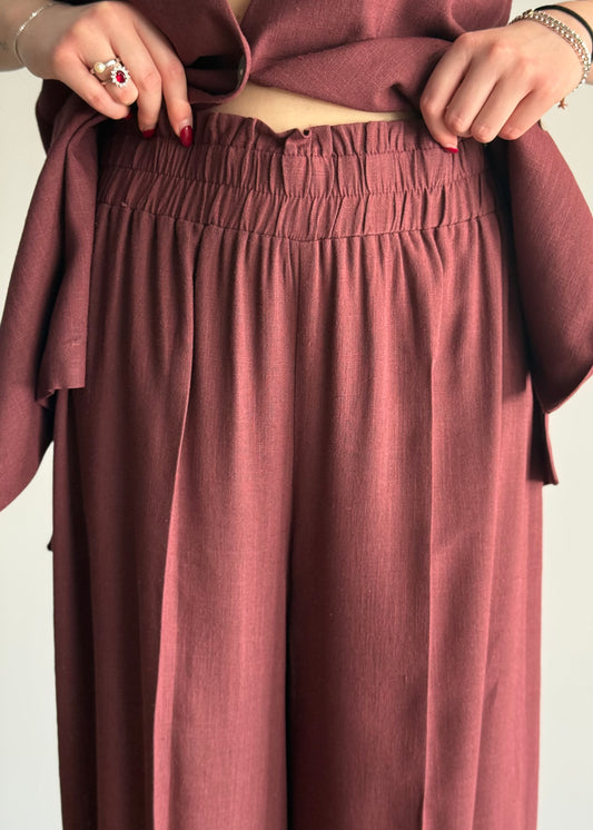 Pantalone palazzo India vita elasticizzata