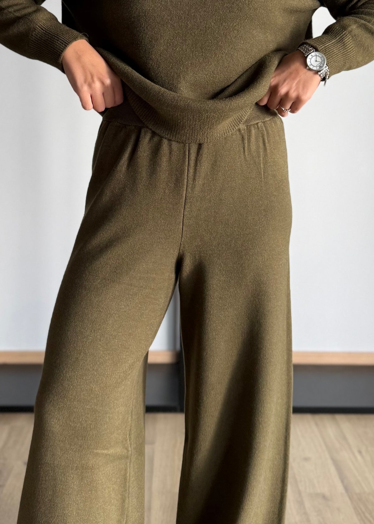 Pantalone in maglia olio - ZAHJR