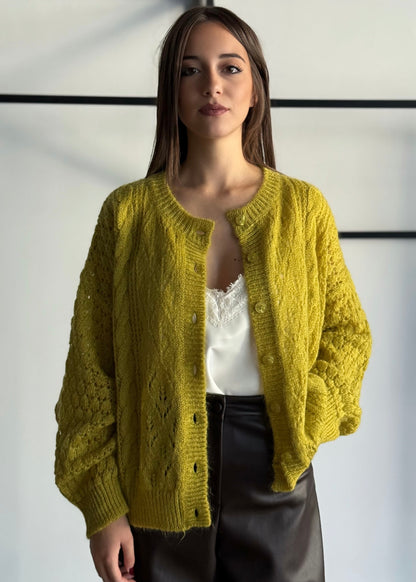 Cardigan in mohair -KONTATTO