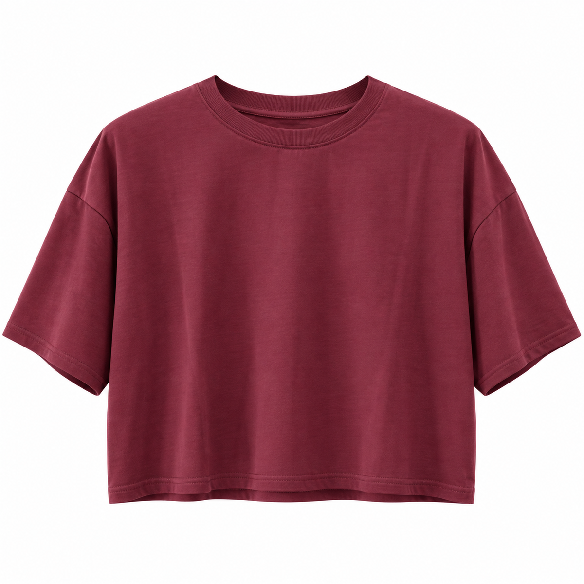 T-shirt cropped Bordeaux