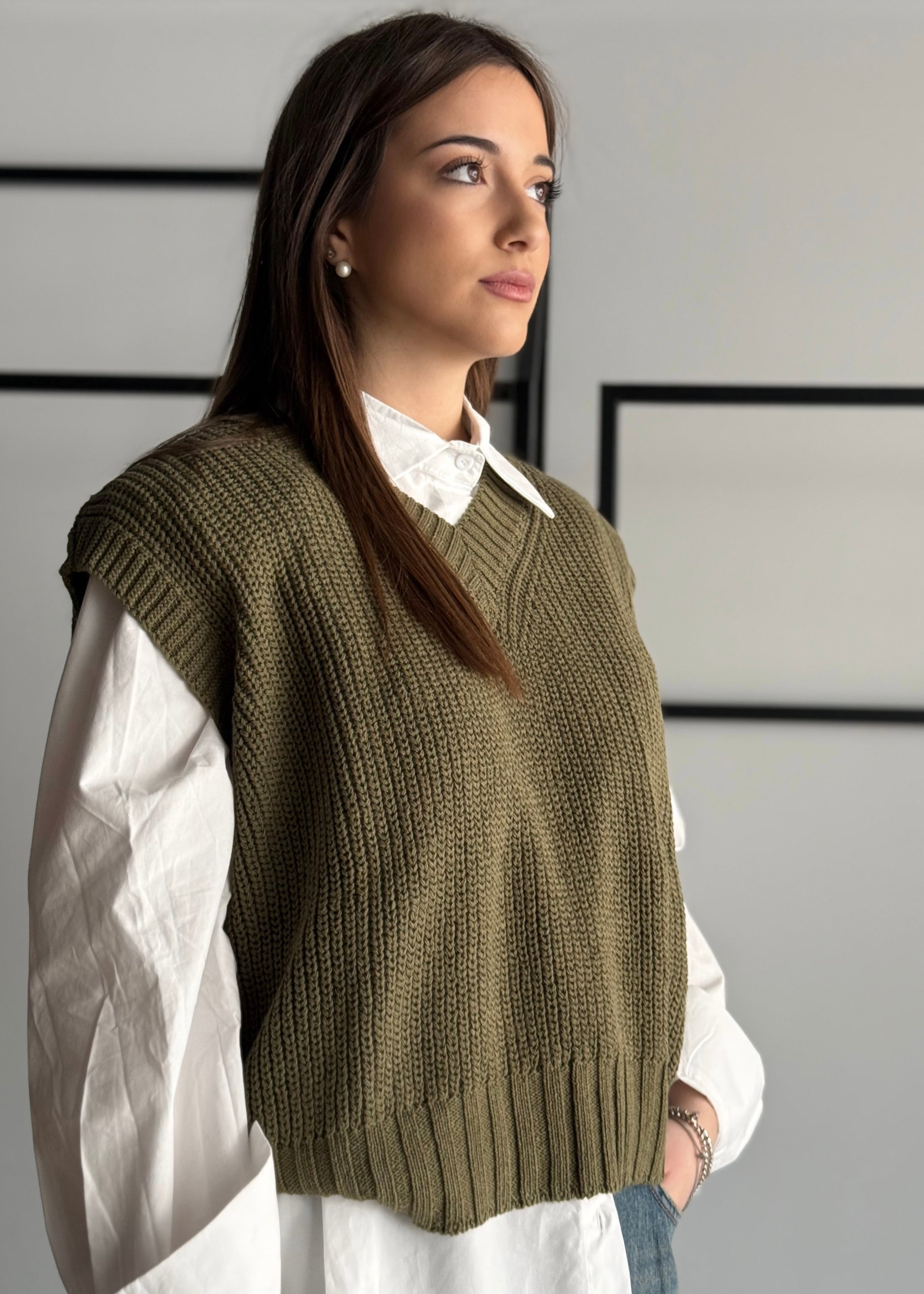 Gilet ZAHJR in maglia militare