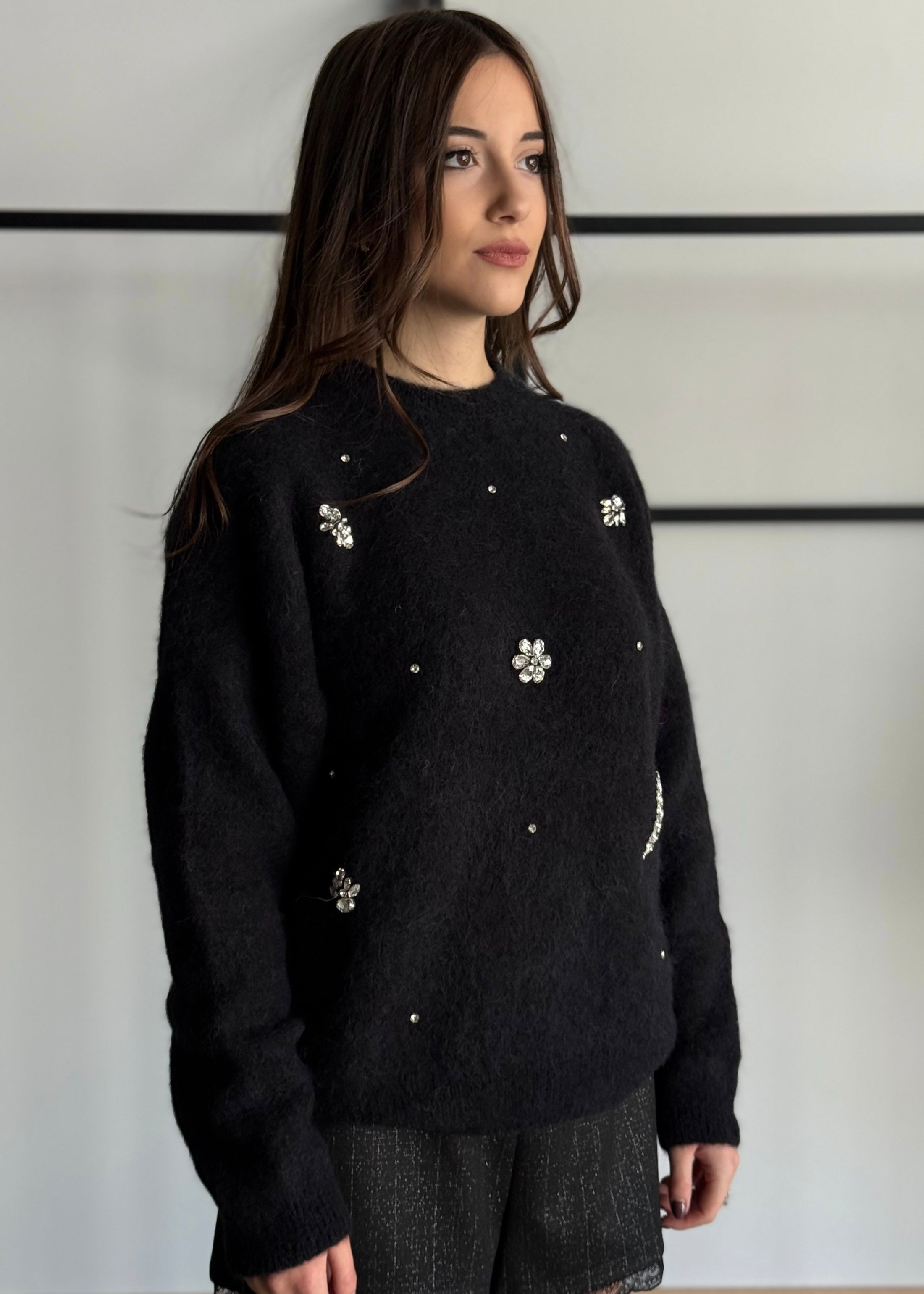 Maglia ZAHJR con applicazioni gioiello