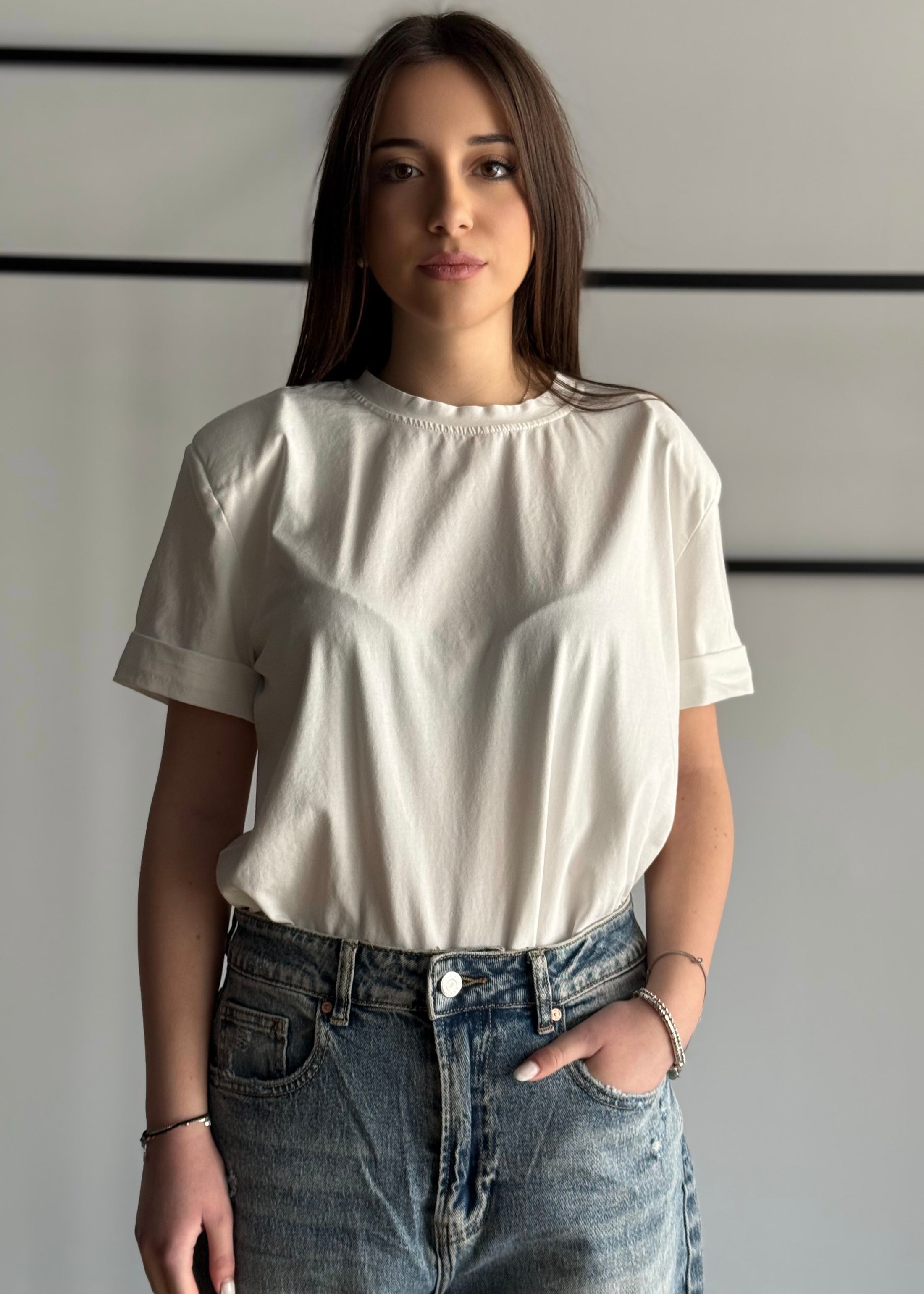 T-shirt KONTATTO bianca basic