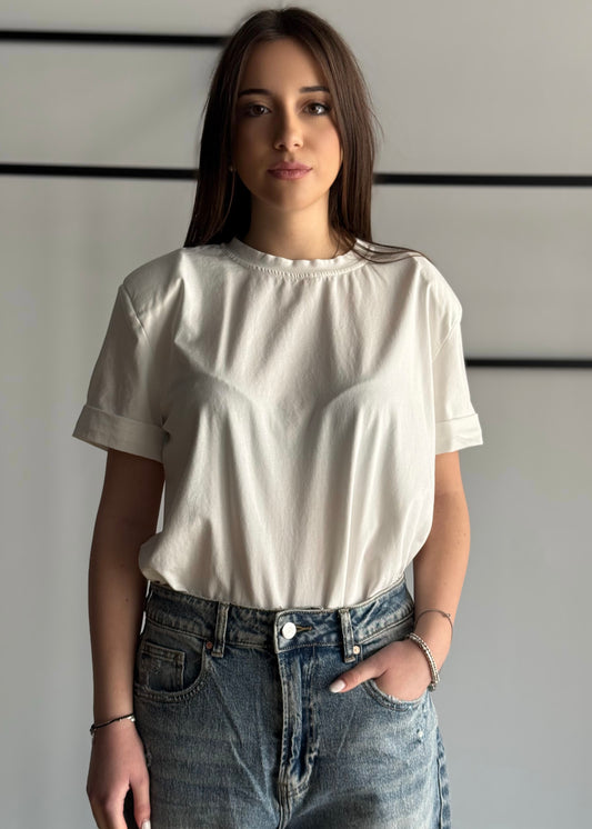 T-shirt KONTATTO bianca basic