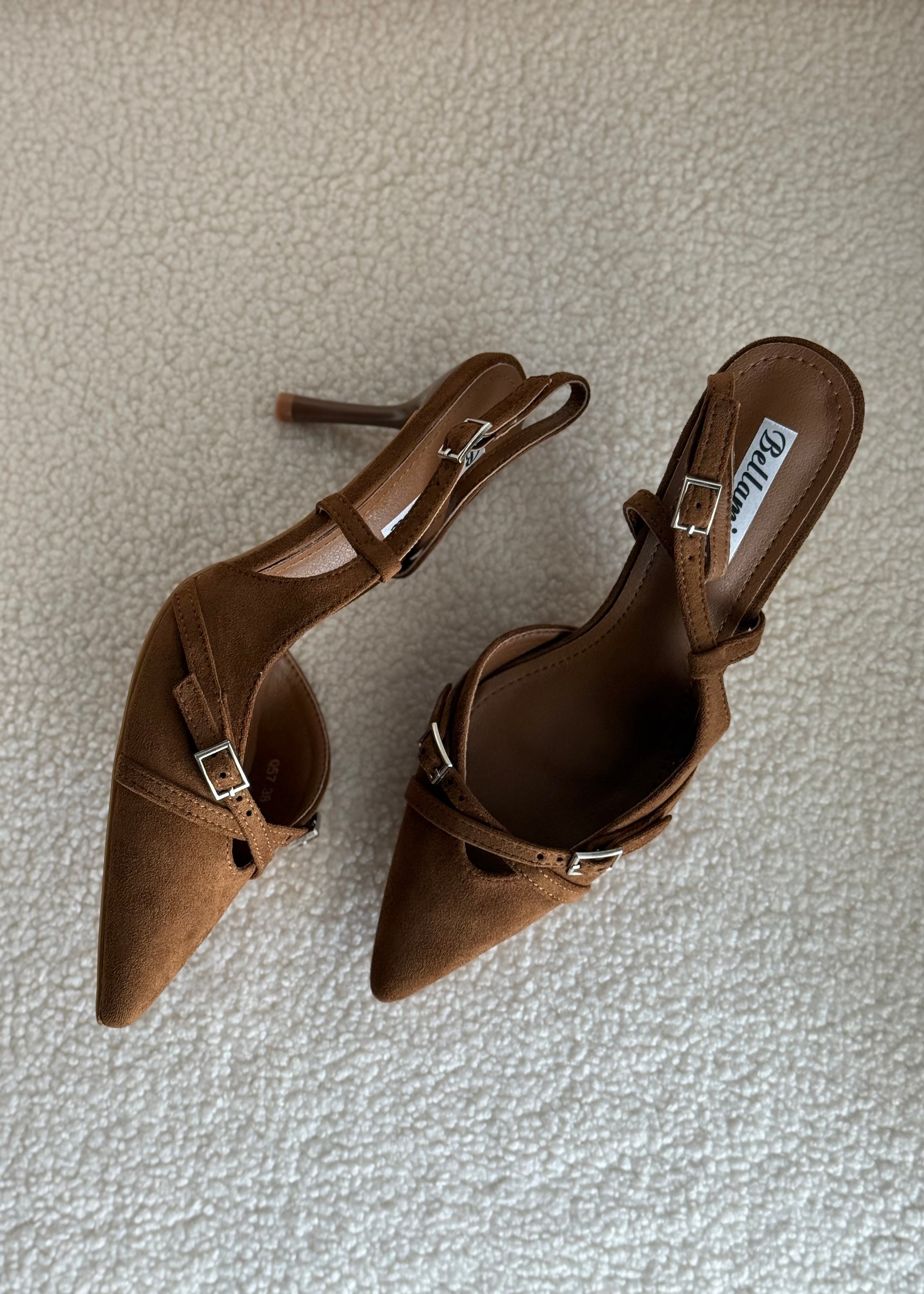 Slingback THEVICE in suede cammello