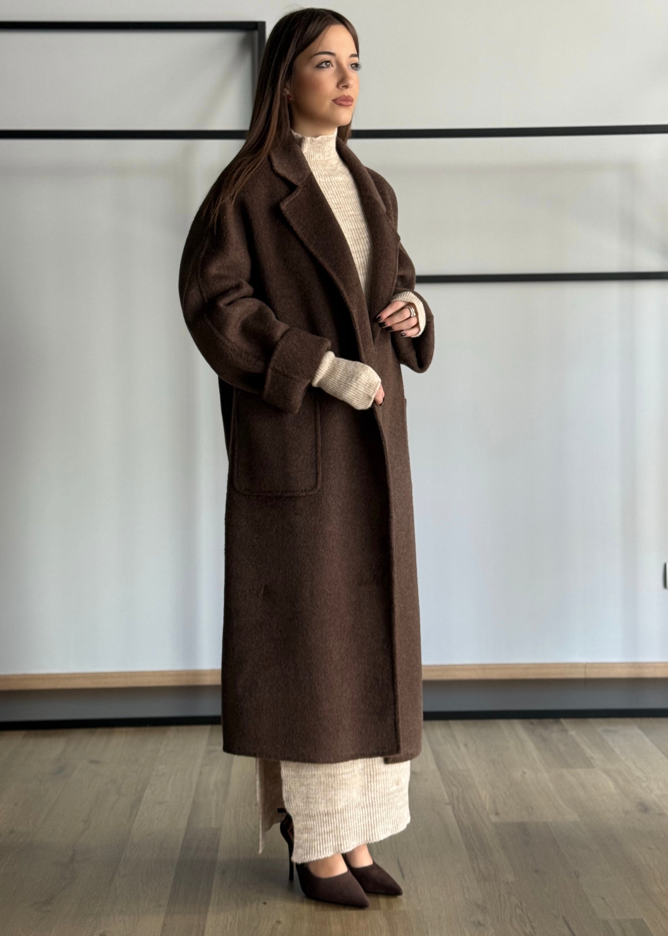 Cappotto E-WOMAN con cintura