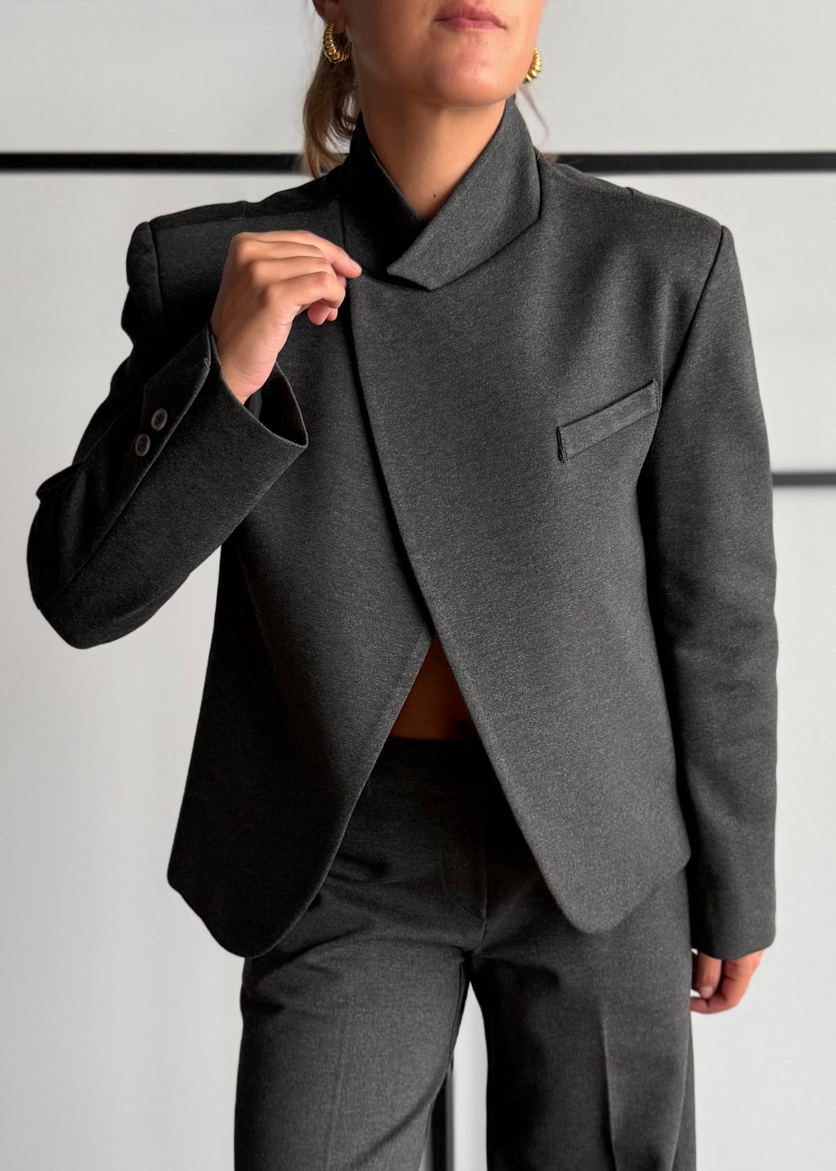Blazer grigio asimmetrico - PHILIALOFT