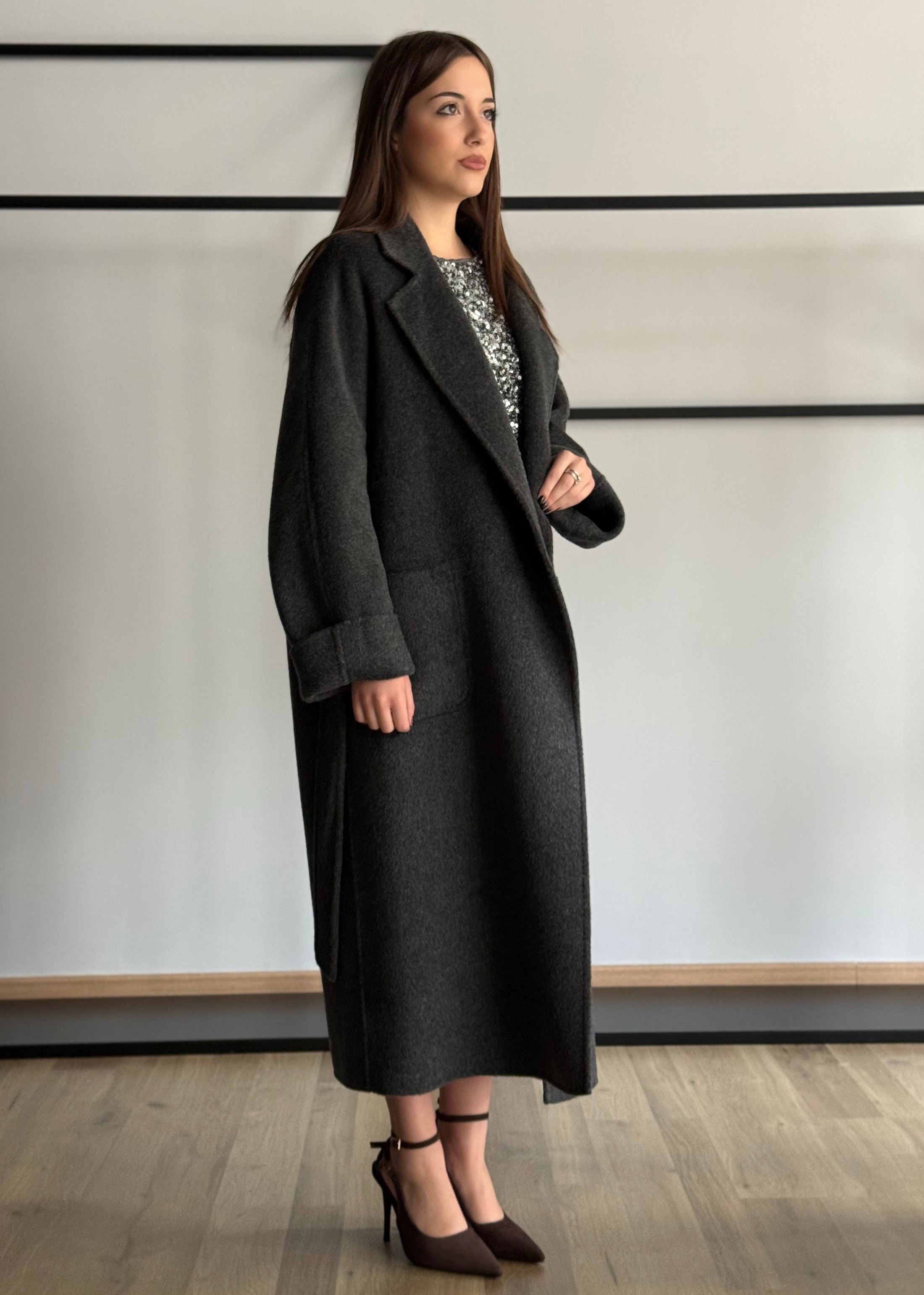 Cappotto E-WOMAN con cintura