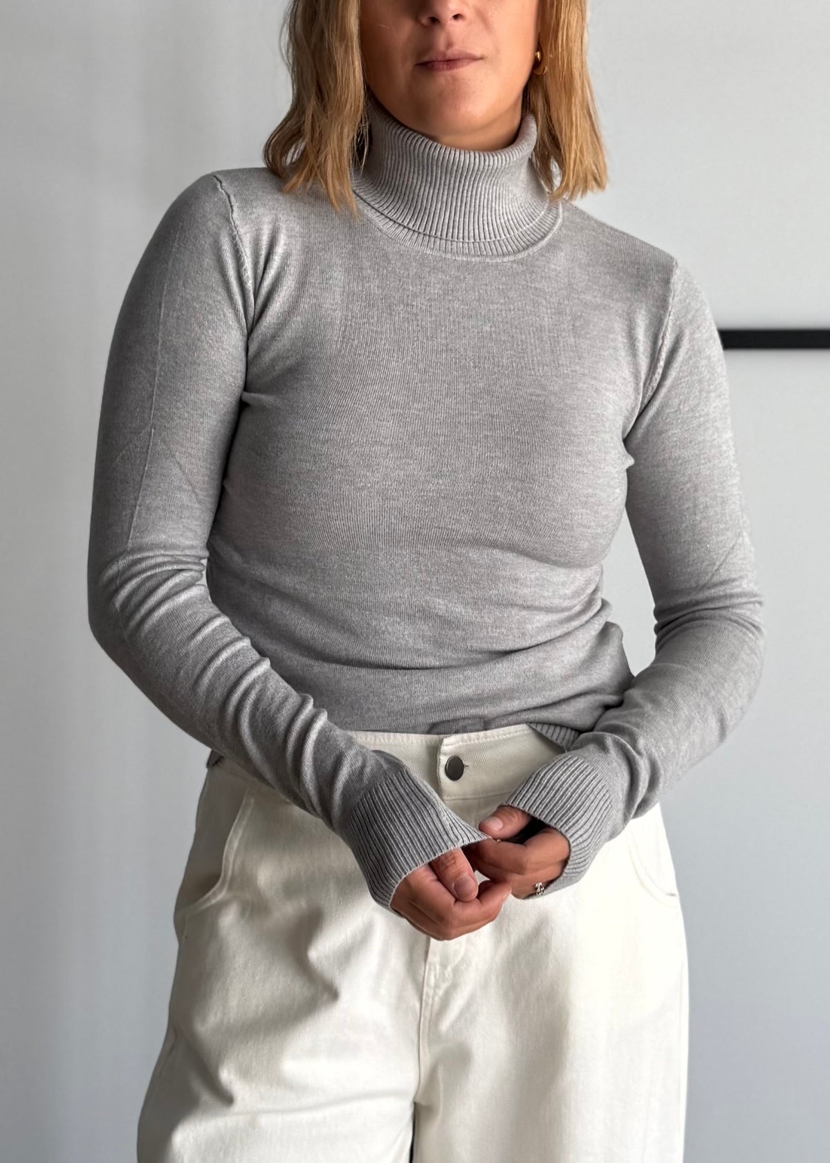 Dolcevita in maglia grigio - ZAHJR