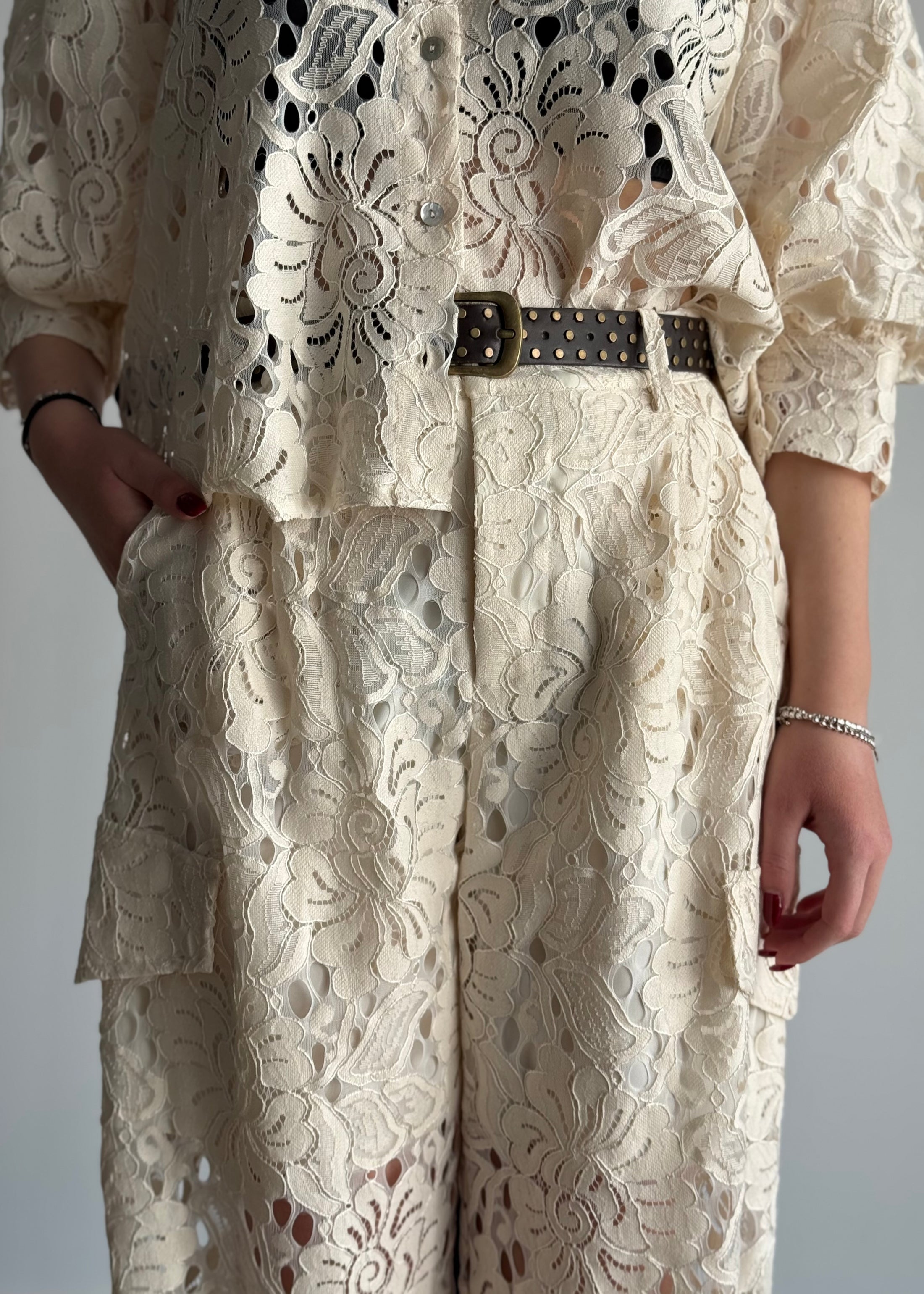 Pantalone ZAHJR in pizzo sangallo