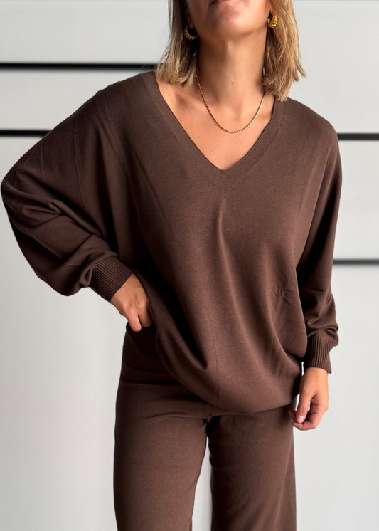 Maglia over Moro scollo a V - KONTATTO