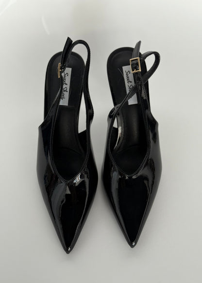 Décolleté slingback vernice