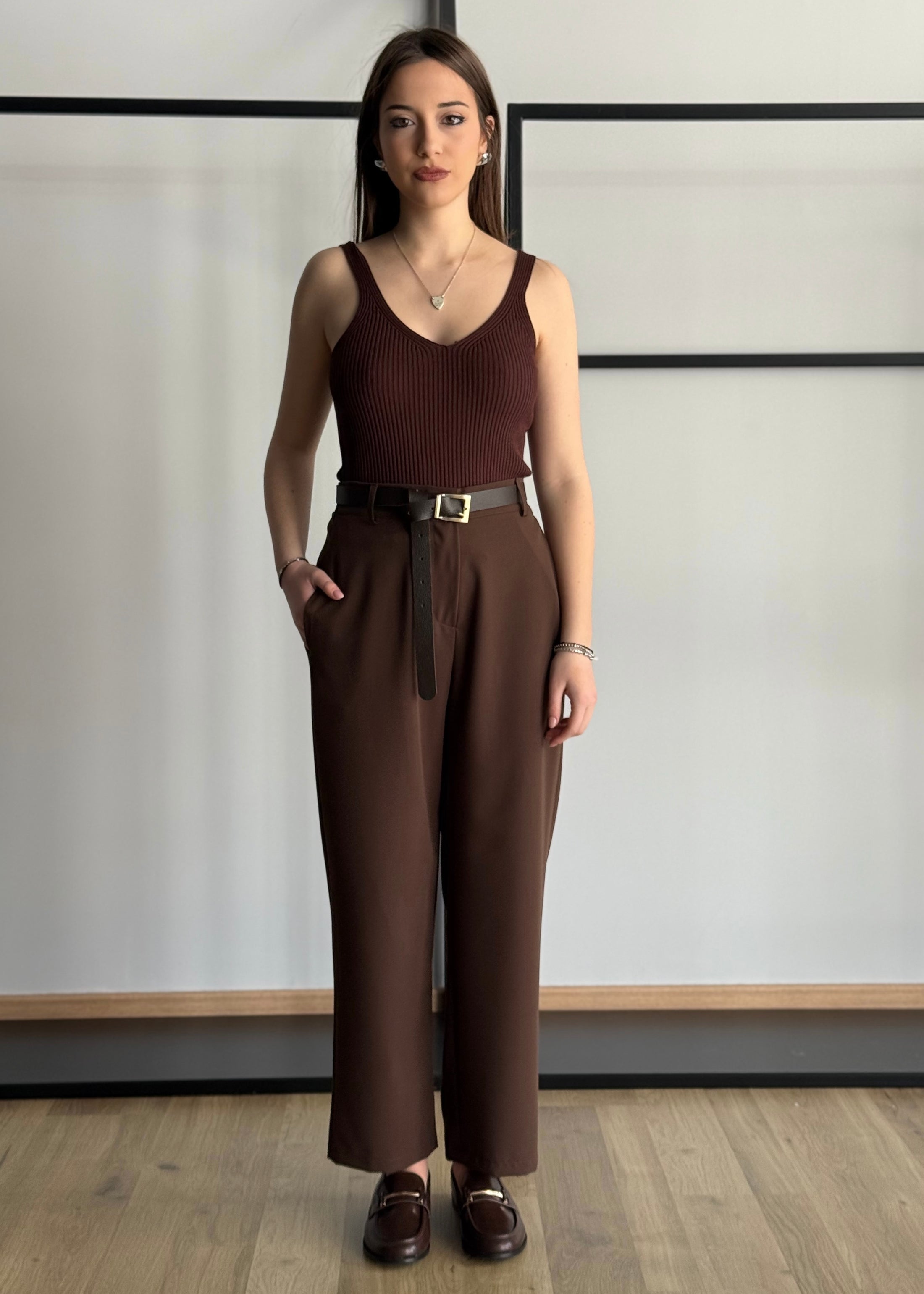 Pantalone ZAHJR moro con cintura