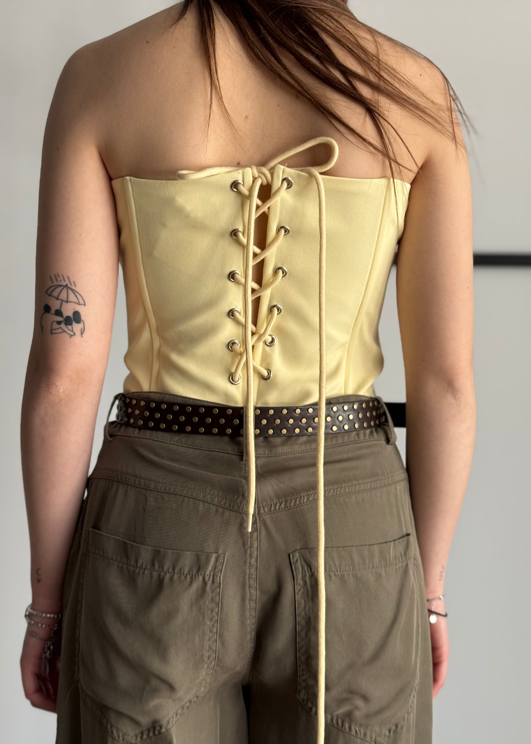 Top bustier THEVICE giallo