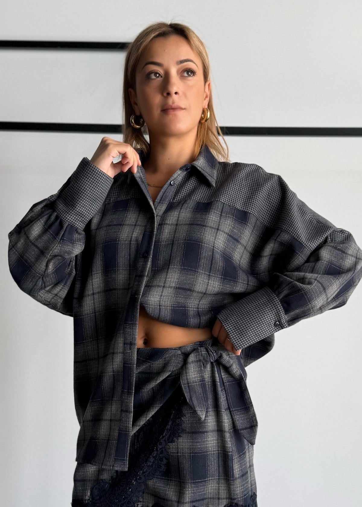 Camicia over check - KONTATTO