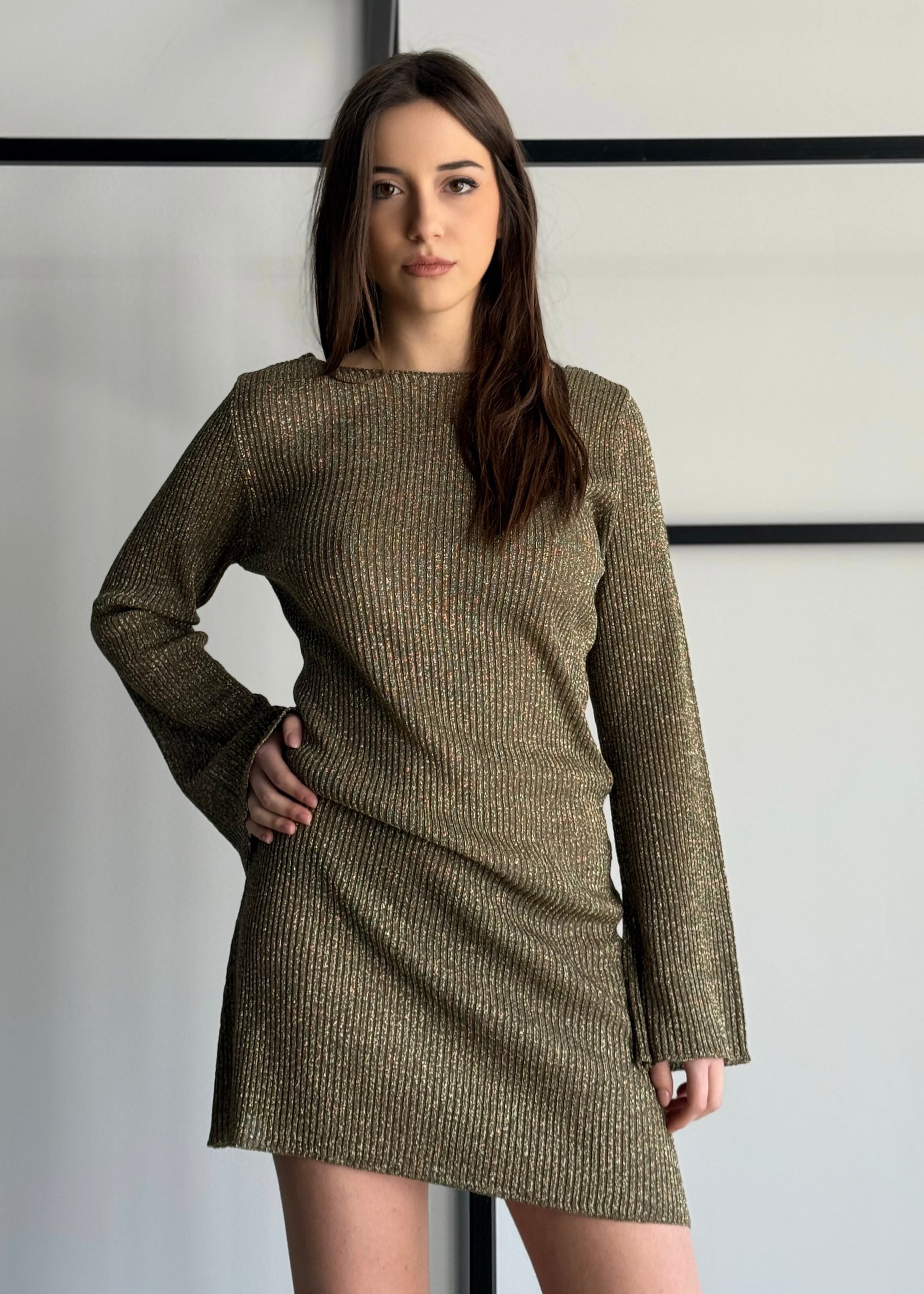 Abito KONTATTO in lurex militare
