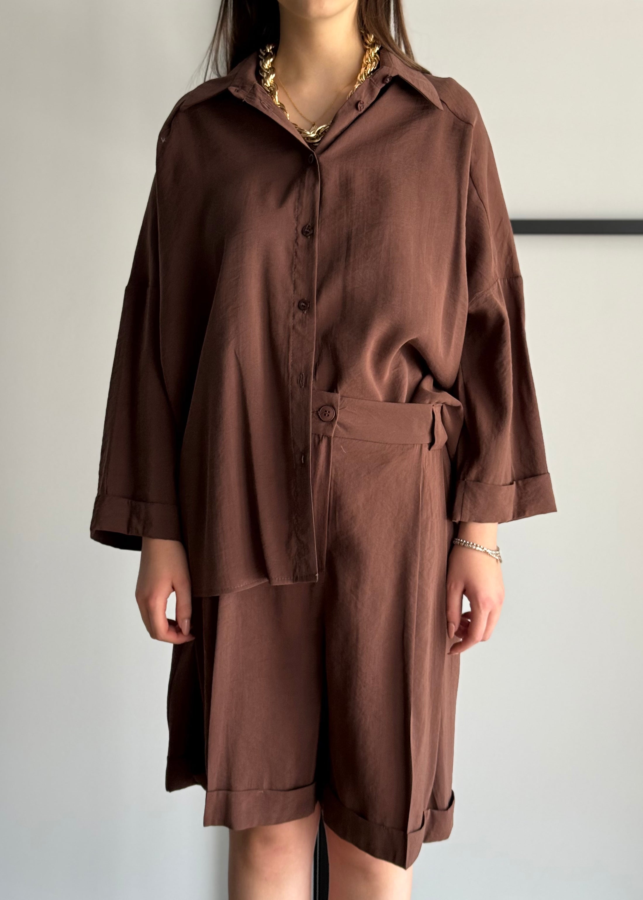 Bermuda Moro con coulisse in vita