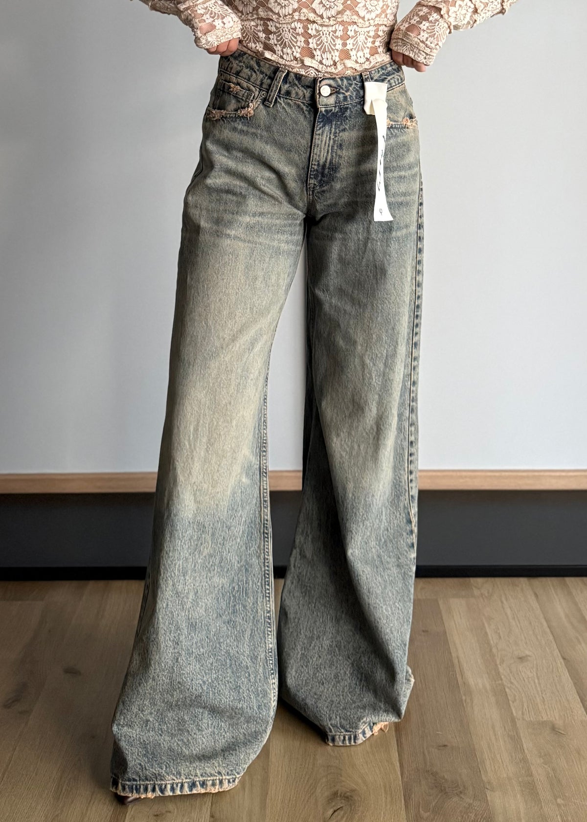 Jeans wide leg vintage wash - PHILIALOFT