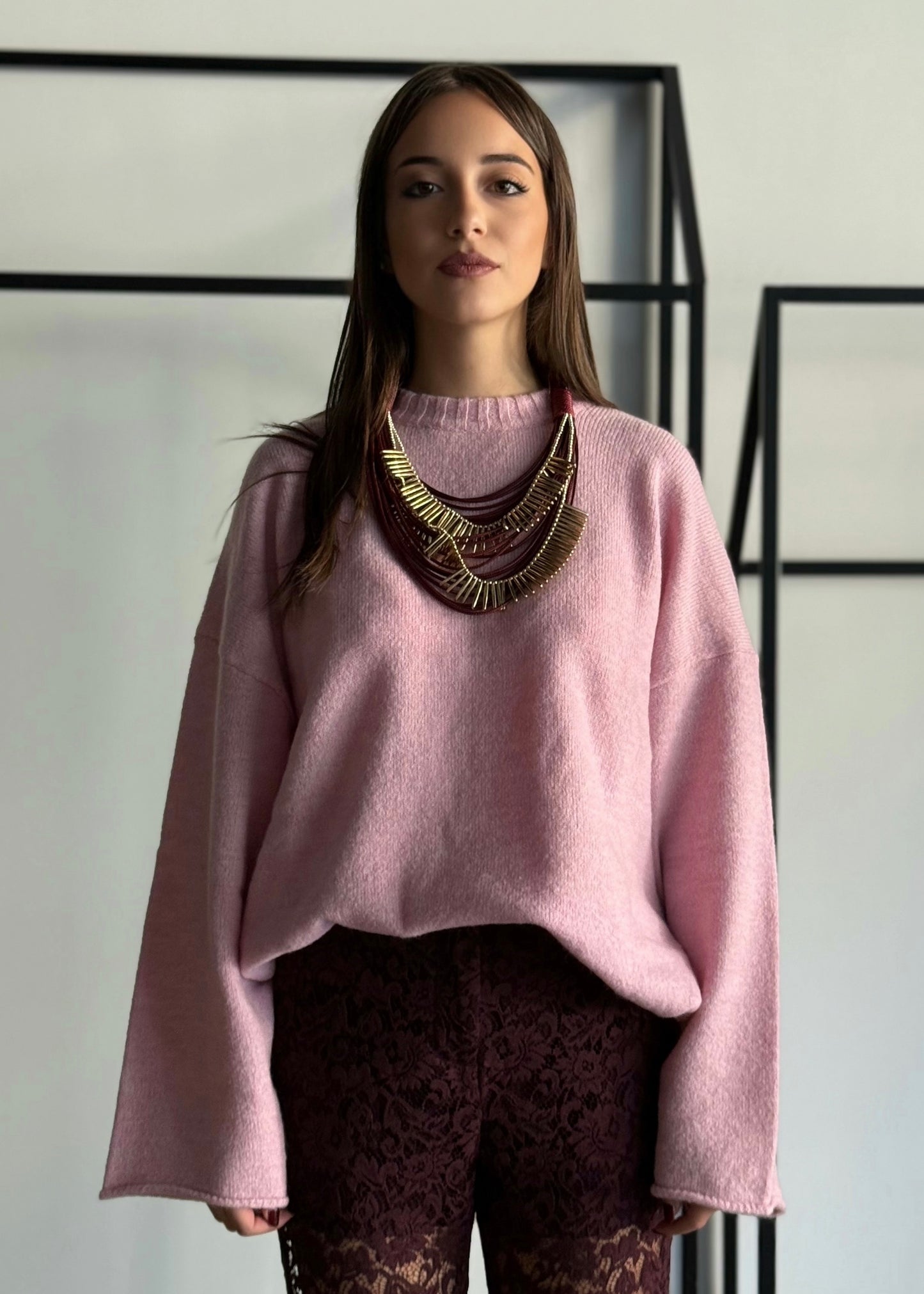 Maglia over in misto lana -KONTATTO