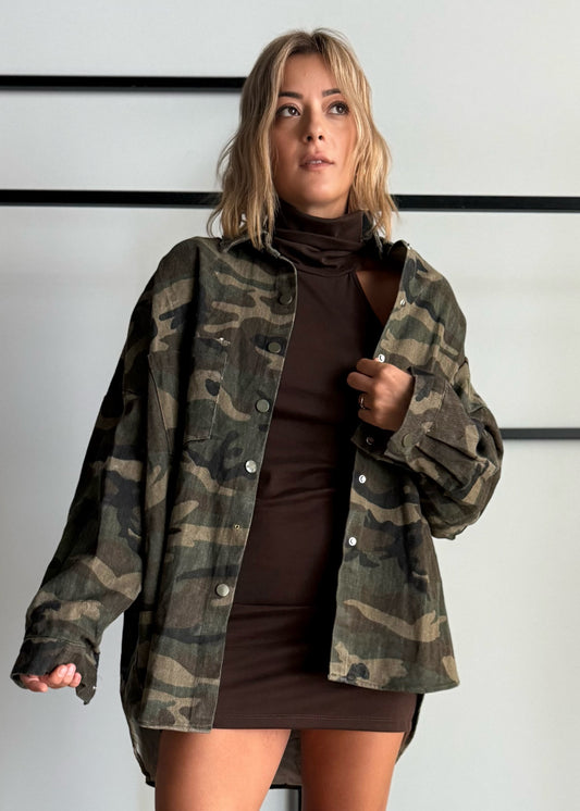 Giacca oversize camouflage