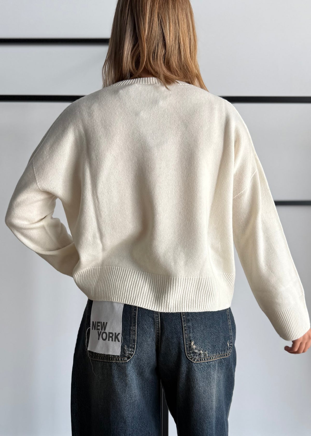 Maglia 100% lana panna - ZAHJR