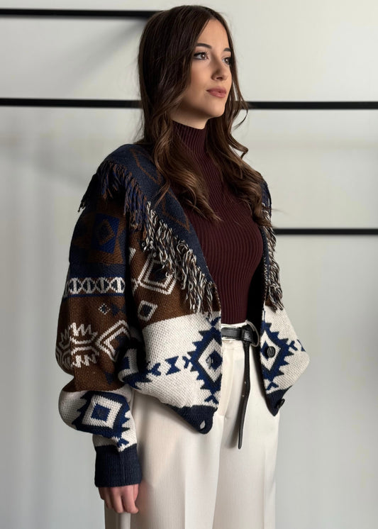 Cardigan ZAHJR con frange