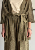 Carica l'immagine nel visualizzatore della galleria, Kimono KONTATTO in lurex militare
